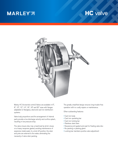 Marley Horizontal Control Valve