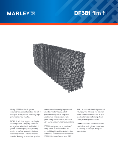 Marley DF381 Clog-Resistant Film Fill