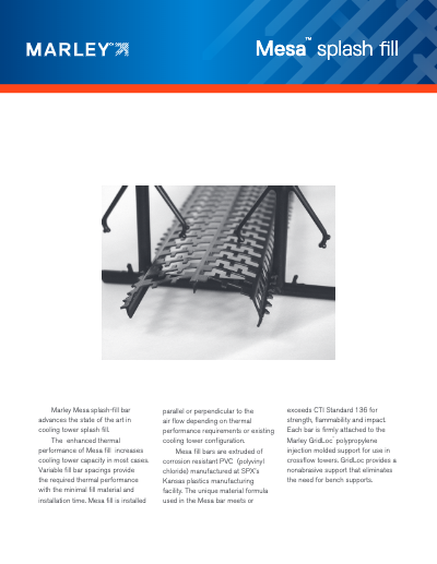 Marley Mesa Crossflow Splash Fill